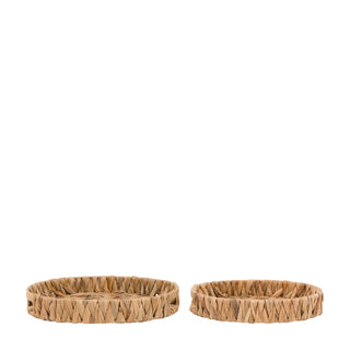Wye Woven Round Tray Natural (Set of 2) - KC at HOME