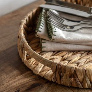 Wye Woven Round Tray Natural (Set of 2) - KC at HOME