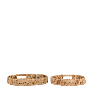 Wye Woven Round Tray Natural (Set of 2) - KC at HOME
