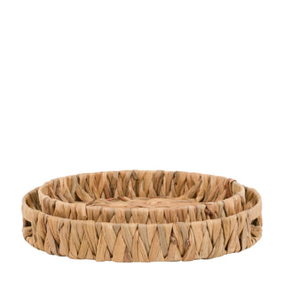 Wye Woven Round Tray Natural (Set of 2) - KC at HOME