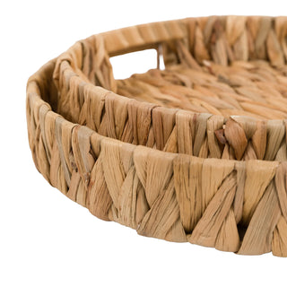 Wye Woven Round Tray Natural (Set of 2) - KC at HOME