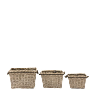 Aspen Woven Log Basket Natural (Set of 3) - KC at HOME