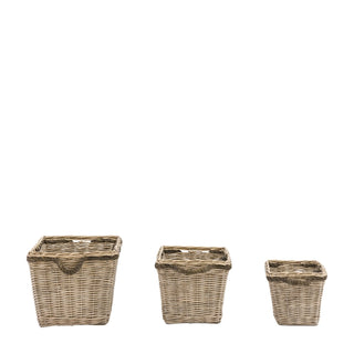 Aspen Woven Log Basket Natural (Set of 3) - KC at HOME