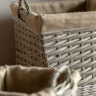 Faden Square Lined Basket Natural (Set of 3) - KC at HOME
