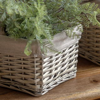 Sylva Sq Lined Basket Grey (Set of 3) - KC at HOME