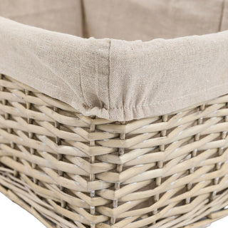 Sylva Sq Lined Basket Grey (Set of 3) - KC at HOME