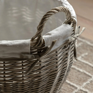 Aro Round Lined Baskets Natural (Set of 3) - KC at HOME