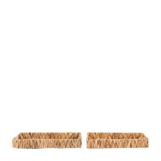 Alma Woven Rect Trays Natural (Set of 2) - KC at HOME