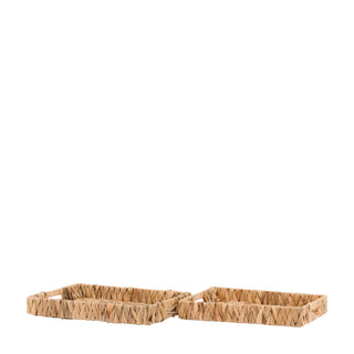 Alma Woven Rect Trays Natural (Set of 2) - KC at HOME