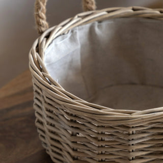 Eden Round Basket Handle Natural (Set of 2) - KC at HOME