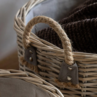 Eden Round Basket Handle Natural (Set of 2) - KC at HOME