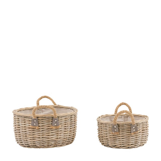 Eden Round Basket Handle Natural (Set of 2) - KC at HOME