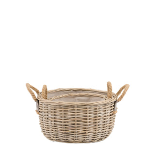 Eden Round Basket Handle Natural (Set of 2) - KC at HOME