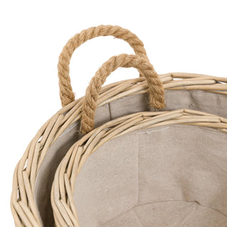 Eden Round Basket Handle Natural (Set of 2) - KC at HOME