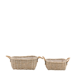 Eden Oval Basket Handle Natural (Set of 2) - KC at HOME