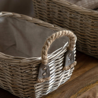 Eden Oval Basket Handle Natural (Set of 2) - KC at HOME