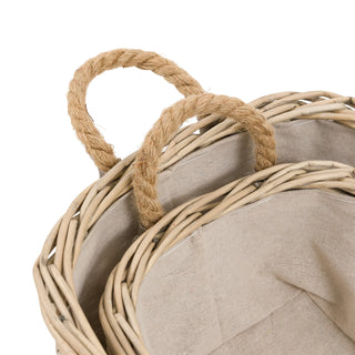 Eden Oval Basket Handle Natural (Set of 2) - KC at HOME