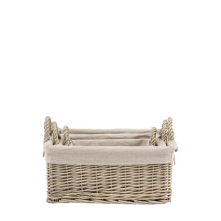 Rama Lined Baskets Natural (Set of 3) - KC at HOME