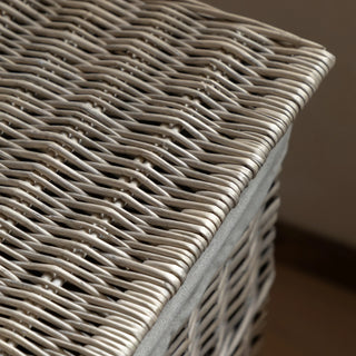 Lina Lined Laundry Basket Grey - KC at HOME