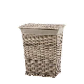 Lina Lined Laundry Basket Grey - KC at HOME