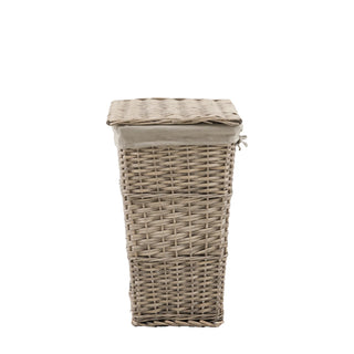 Lina Lined Laundry Basket Grey - KC at HOME