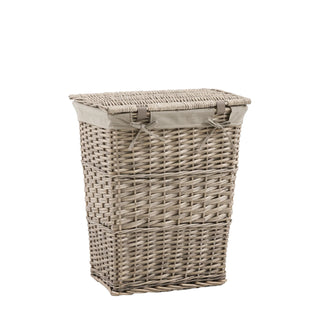 Lina Lined Laundry Basket Grey - KC at HOME