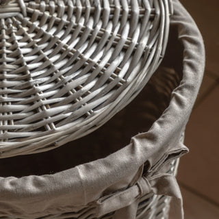 Lina Lined Laundry Basket Natura - KC at HOME