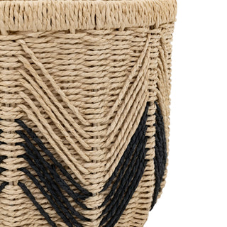 Cameroon Baskets Natural & Black (Set of 3) - KC at HOME