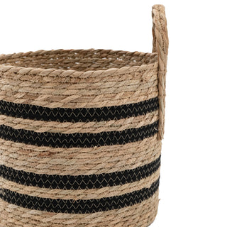 Storage Basket Black Stripe Nest (Set of 4) - KC At Home