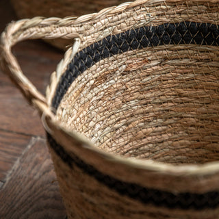 Storage Basket Black White Olive Stripe Nest (Set of 3) - KC at HOME