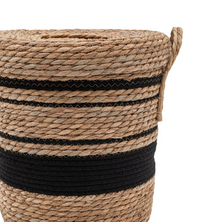 Linen Basket Nest Black Stripe (Set of 3) - KC at HOME
