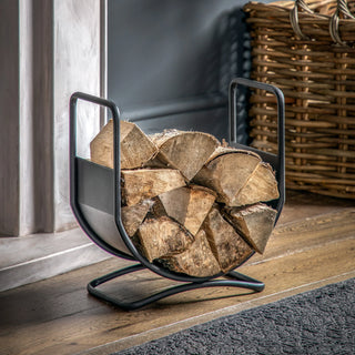 Bronte Log Basket Black - KC at HOME
