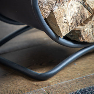 Bronte Log Basket Black - KC at HOME