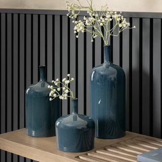 Vormark Vase Set Blue (Set of 3) - KC at HOME