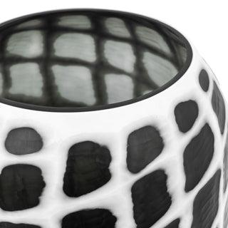 Valencia Handblown Carved Mono Glass Vase - Large - KC at HOME