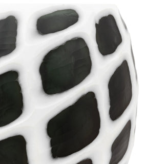 Valencia Handblown Carved Mono Glass Vase - Small - KC at HOME