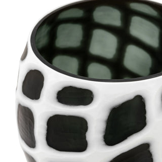 Valencia Handblown Carved Mono Glass Vase - Small - KC at HOME