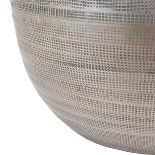 Zahara Hammered Metal Vase Antique Silver - Small - KC At Home