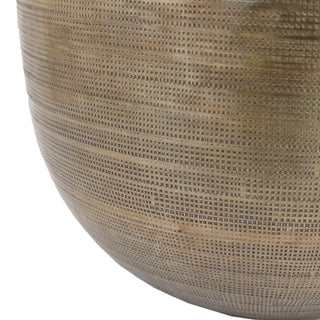 Zahara Hammered Metal Vase Antique Brass - Small - KC at HOME