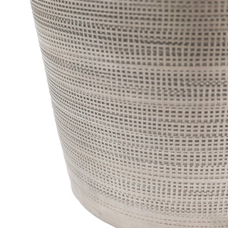Zahara Hammered Metal Vase Antique Silver - Large - KC at HOME