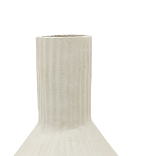 Zahara Ribbed Cast Metal Vast Parchment - KC at HOME