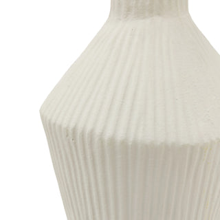 Zahara Ribbed Cast Metal Vast Parchment - KC at HOME
