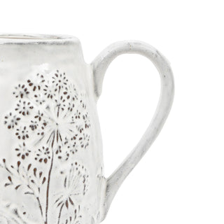 Meadow Embossed Ceramic Jug Stone - KC at HOME