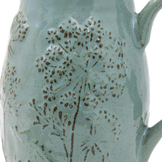 Meadow Embossed Ceramic Jug Duck Egg - KC at HOME