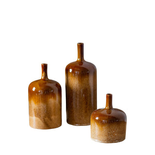 Vormark Vase Set Brown (Set of 3) - KC At Home