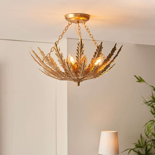 Delphine 3 Ceiling Light Gold Leaf