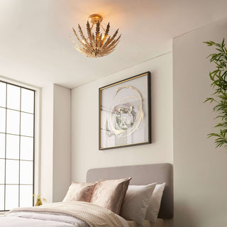 Delphine 3 Ceiling Light Gold Leaf