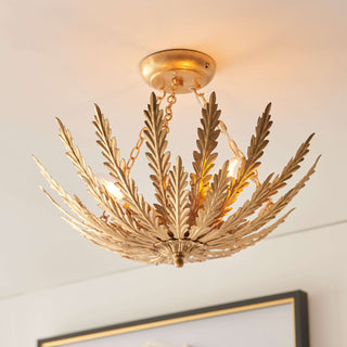 Delphine 3 Ceiling Light Gold Leaf