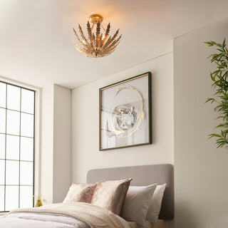 Delphine 3 Ceiling Light Gold Leaf