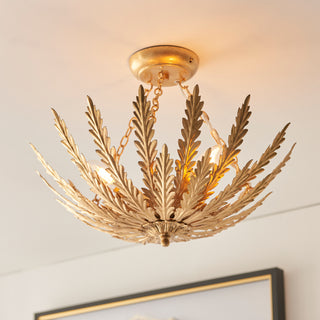Delphine 3 Ceiling Light Gold Leaf